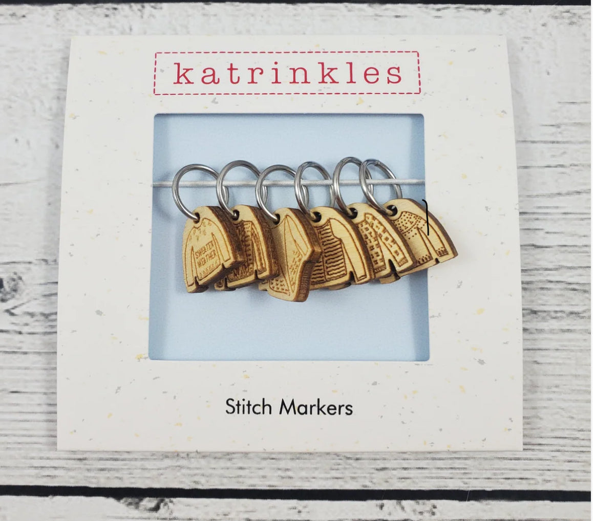 Katrinkles Wooden Stitch Markers