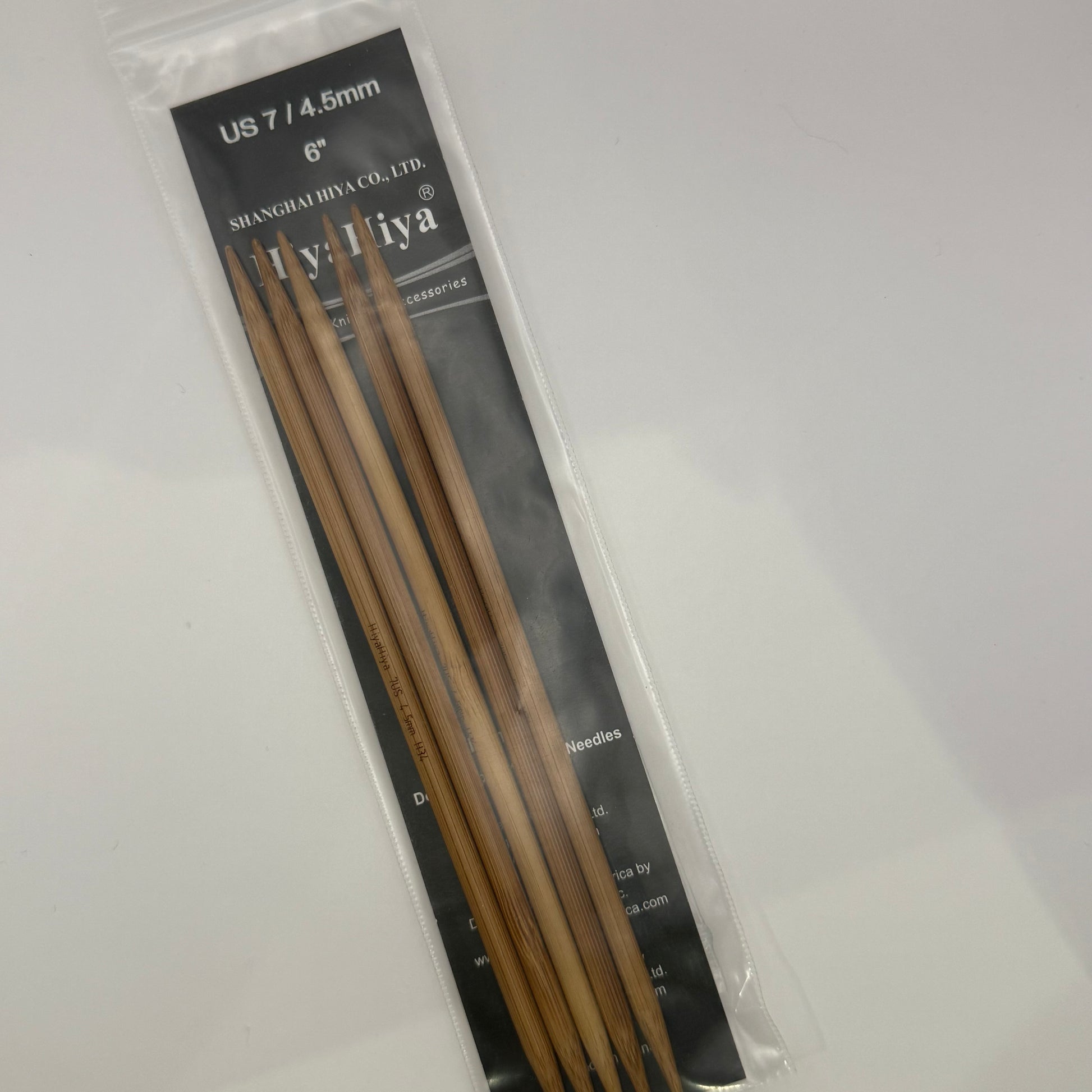Hiya Hiya 6" Bamboo Double Pointed Needles